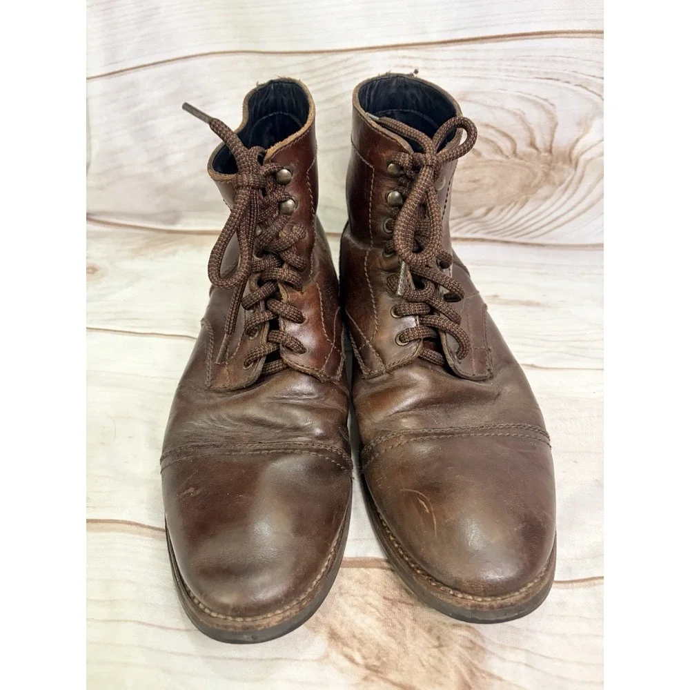 Thursday Boot Co Captain Brown Leather Lace Up Boots Men's 12 Goodyear Welt